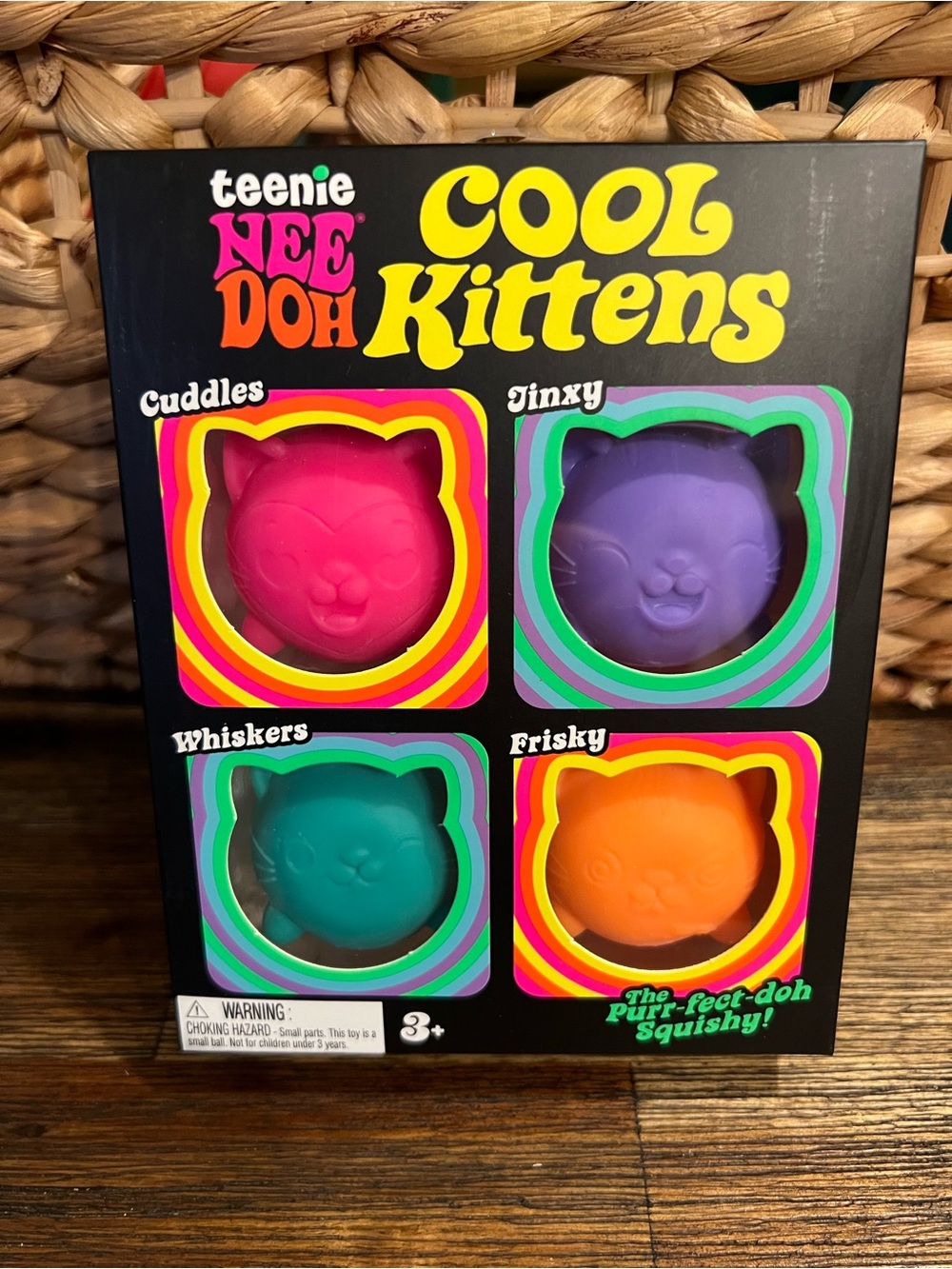 Authentic Teenie NeeDoh Cool Kittens Squishy Fidget Toys - 4 Pack - Picture 5 of 5
